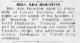 Death Notice of Ada Lillian Bumgardner Houston