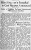 Engagement Announcement of Carl Baumgartner Maurer and Lucile Dance Houston Engagement Announcement of Carl Baumgartner Maurer and Lucile Dance Houston
