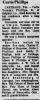 Obituary of Curtis Tommy Phillips