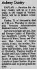 Obituary of Aubrey Guidry Obituary of Aubrey Guidry