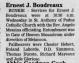 Obituary of Ernest John Boudreaux Obituary of Ernest John Boudreaux