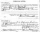 Marriage License of James Clarence Crowe, Jr. and Mary Louise Porterfield