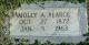 Headstone of Mollie Ann Davis Pearce
