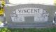 Headstone of James Elvin Vincent, Sr. and Alice Marie Plsek Vincent