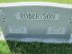 Headstone of Raymond William Robertson and Hattie Belle Campbell Robertson