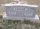Headstone of Lloyd Kenneth Leslie and Zelma Lois Crow Leslie