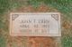 Headstone of John T. Cren