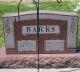 Headstone of John Lowell Barks and Oma Laverne Gattis Barks