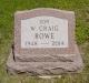 Headstone of Walter Craig Rowe