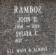 Headstone of John David Ramboz