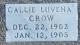 Headstone of Callie Luvena Crow