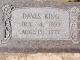 Headstone of Davis King