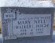 Headstone of Mary Nell Walker High