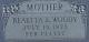 Headstone of Beaetta Laura Hamlin Woody