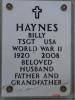Crypt of Robert Franklin 'Billy' Haynes