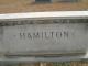 Headstone of James Parks Hamilton and Frances Elizabeth Houston Hamilton