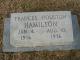 Headstone of Frances Elizabeth Houston Hamilton
