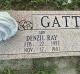 Headstone of Denzil Ray Gattis