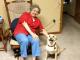 Effie Mae Tanner Logan with her great-grand dog