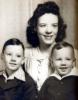 Connie Pauline Blair Crow with sons Philip Blair Crow and Kenneth Lee Crow